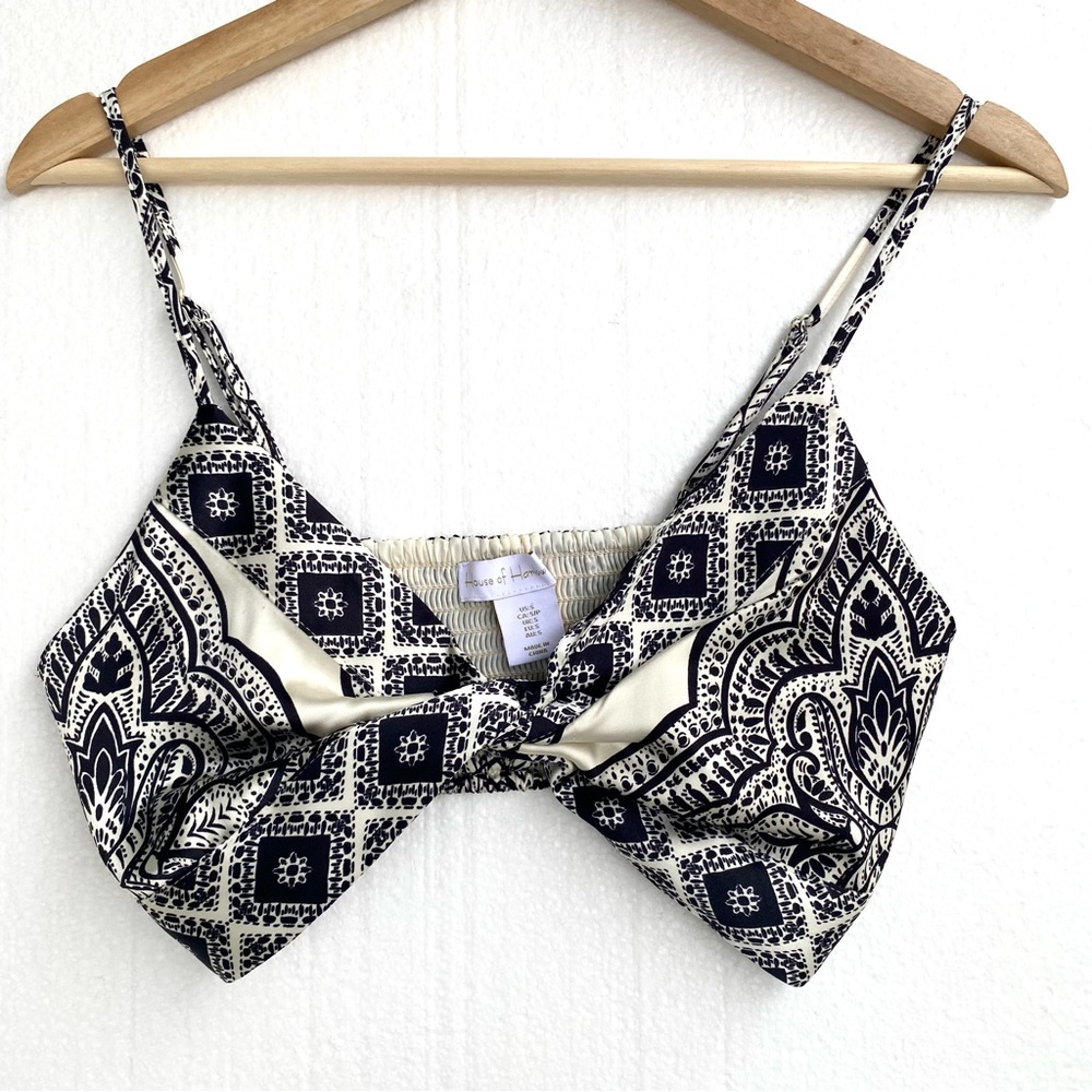 House of Harlow 1960 Black and Cream Patterned Camisole Size S